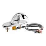 Delta Faucet 591-TFLGHGMHDF Deck Mount Electronic Lavatory Touchless Faucet with Vandal-Resistant 0.5 GPM Aerator, H2Optics Technology, and 7