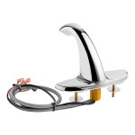Delta Faucet 591-TFLGHGMHDF Deck Mount Electronic Lavatory Touchless Faucet with Vandal-Resistant 0.5 GPM Aerator, H2Optics Technology, and 7