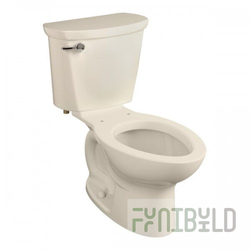 American Standard Cadet PRO 215CA004.021 Bone Vitreous China Floor-Mount Standard Height Elongated Toilet - 1.6 GPF