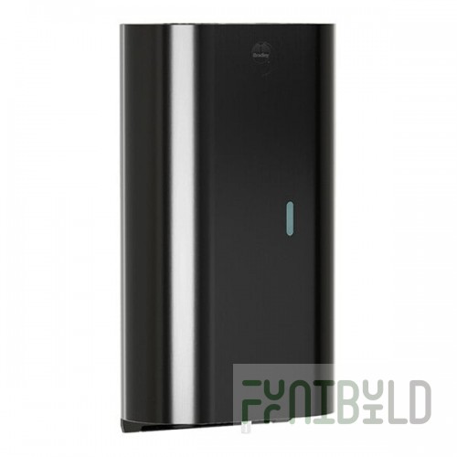 Bradley Elvari 6B1-119373-BB 40 oz. Black Stainless Steel Automatic Foam Soap / Sanitizer Dispenser