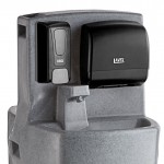 Lavex 26.4 Gallon Double Mobile Hand Wash Station with Liquid Soap and Paper Towel Dispensers Lavex 26.4 Gallon Double Mobile Hand Wash Station with Liquid Soap and Paper Towel Dispensers