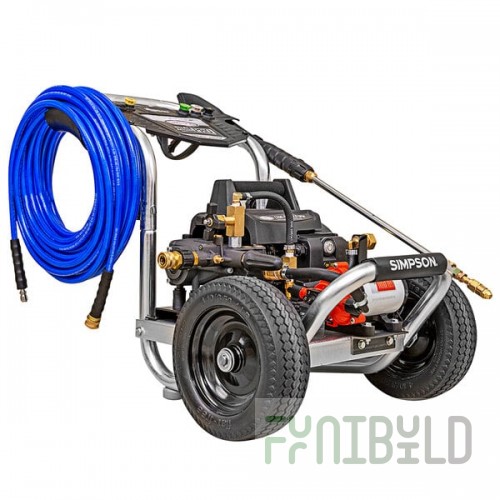 Simpson 61102 Aluminum Sanitizing Mister and Pressure Washer with Induction Engine and 75' Hose - 1,200 PSI; 2.0 GPM