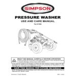 Simpson 61102 Aluminum Sanitizing Mister and Pressure Washer with Induction Engine and 75' Hose - 1,200 PSI; 2.0 GPM Simpson 61102 Aluminum Sanitizing Mister and Pressure Washer with Induction Engine and 75' Hose - 1,200 PSI; 2.0 GPM