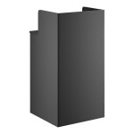 Lancaster Table & Seating Waste 32 Gallon Black Waste Receptacle Enclosure with Drop Hole and Tray Shelf