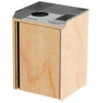 Lakeside 3420VC Rectangular Stainless Steel Liquid / Cup Refuse Station with Top Access and Victorian Cherry Laminate Finish - 26 1/2