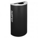 Ex-Cell Kaiser RC-KDHR-PL BLX Kaleidoscope Collection Black Texture 8 Gallon Customizable Half-Round Plastic Receptacle Ex-Cell Kaiser RC-KDHR-PL BLX Kaleidoscope Collection Black Texture 8 Gallon Customizable Half-Round Plastic Receptacle
