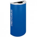 Ex-Cell Kaiser RC-KDHR-PL BLX Kaleidoscope Collection Black Texture 8 Gallon Customizable Half-Round Plastic Receptacle Ex-Cell Kaiser RC-KDHR-PL BLX Kaleidoscope Collection Black Texture 8 Gallon Customizable Half-Round Plastic Receptacle