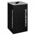 Ex-Cell Kaiser RC-KDHR-PL BLX Kaleidoscope Collection Black Texture 8 Gallon Customizable Half-Round Plastic Receptacle Ex-Cell Kaiser RC-KDHR-PL BLX Kaleidoscope Collection Black Texture 8 Gallon Customizable Half-Round Plastic Receptacle
