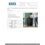Lavex 21 Gallon Black Corner Round Trash Can with Black Rim Top