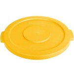 Carlisle 84102104 Bronco 20 Gallon Yellow Flat Round Trash Can Lid