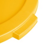 Carlisle 84102104 Bronco 20 Gallon Yellow Flat Round Trash Can Lid