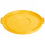 Carlisle 84102104 Bronco 20 Gallon Yellow Flat Round Trash Can Lid