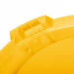 Carlisle 84102104 Bronco 20 Gallon Yellow Flat Round Trash Can Lid