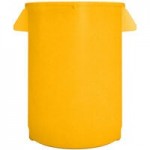 Carlisle 84102104 Bronco 20 Gallon Yellow Flat Round Trash Can Lid