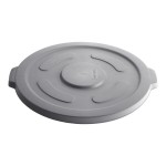Advantage Supplies 55 Gallon Gray Round Commercial Trash Can Lid