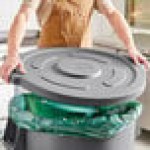 Advantage Supplies 55 Gallon Gray Round Commercial Trash Can Lid