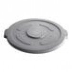 Advantage Supplies 55 Gallon Gray Round Commercial Trash Can Lid