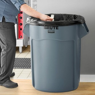 Rubbermaid® FG265500GRAY BRUTE 55 Gallon Gray Round Trash Can