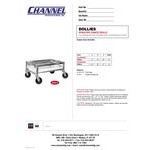 Channel SPCD-A Aluminum Poultry Crate Dolly Channel SPCD-A Aluminum Poultry Crate Dolly