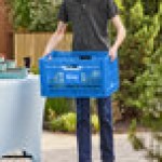 Choice Blue Vented Collapsible Crate - 24 Choice Blue Vented Collapsible Crate - 24