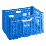 Choice Blue Vented Collapsible Crate - 24 Choice Blue Vented Collapsible Crate - 24