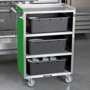 Lakeside 815G Medium-Duty Stainless Steel Four Shelf Utility Cart With Enclosed Base and Green Finish - 16 7/8 Lakeside 815G Medium-Duty Stainless Steel Four Shelf Utility Cart With Enclosed Base and Green Finish - 16 7/8