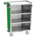 Lakeside 815G Medium-Duty Stainless Steel Four Shelf Utility Cart With Enclosed Base and Green Finish - 16 7/8 Lakeside 815G Medium-Duty Stainless Steel Four Shelf Utility Cart With Enclosed Base and Green Finish - 16 7/8