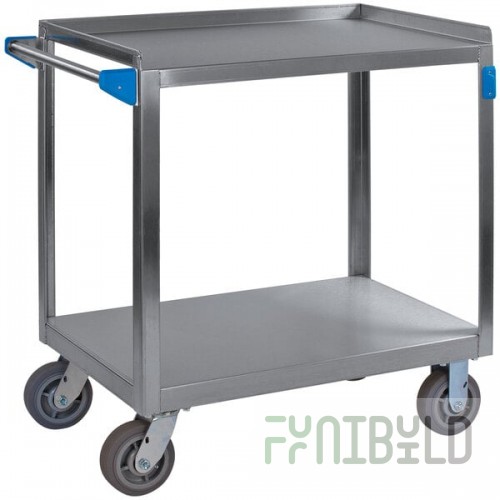 Carlisle UC7022133 2 Shelf Stainless Steel Utility Cart - 33
