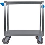 Carlisle UC7022133 2 Shelf Stainless Steel Utility Cart - 33 Carlisle UC7022133 2 Shelf Stainless Steel Utility Cart - 33