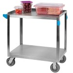 Carlisle UC7022133 2 Shelf Stainless Steel Utility Cart - 33 Carlisle UC7022133 2 Shelf Stainless Steel Utility Cart - 33