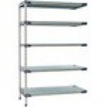 Metro 5AX357G4 MetroMax 4 Grid 5-Shelf Stationary Shelving Add On Unit 18 Metro 5AX357G4 MetroMax 4 Grid 5-Shelf Stationary Shelving Add On Unit 18
