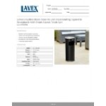 Lavex 3 Gallon Black Steel Round Freestanding Cigarette Receptacle with Front Access Trash Can