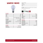 Satco 9W A19 LED Light Bulb with 5 Color Temperatures S11771R1 - 120V - 24/Case Satco 9W A19 LED Light Bulb with 5 Color Temperatures S11771R1 - 120V - 24/Case