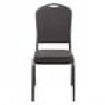 Flash Furniture FD-C01-SILVERVEIN-GY-GG Hercules Gray Fabric Crown Back Stackable Banquet Chair with Silver Vein Frame