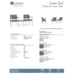 Lesro Lenox Steel Open House Asteroid Fabric Two Guest Arm Chairs with Sarum Twill Laminate Connecting Table