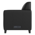 Flash Furniture Agent Black LeatherSoft Chair with Charging Bank and Wooden Feet