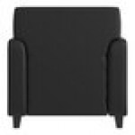 Flash Furniture Agent Black LeatherSoft Chair with Charging Bank and Wooden Feet