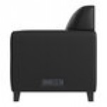 Flash Furniture Agent Black LeatherSoft Chair with Charging Bank and Wooden Feet