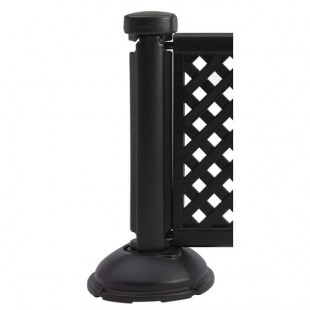Grosfillex US960117 Resin Fence Post and Interlocking Base - Black Grosfillex US960117 Resin Fence Post and Interlocking Base - Black