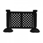 Grosfillex US960117 Resin Fence Post and Interlocking Base - Black Grosfillex US960117 Resin Fence Post and Interlocking Base - Black