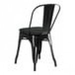 Lancaster Table & Seating Alloy Onyx Black Outdoor Cafe Chair with Black Fabric Magnetic Cushion Lancaster Table & Seating Alloy Onyx Black Outdoor Cafe Chair with Black Fabric Magnetic Cushion