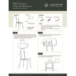 Lancaster Table & Seating Mid-Century Black Chair with Cognac Vinyl Padded Seat and Backrest - Unassembled Lancaster Table & Seating Mid-Century Black Chair with Cognac Vinyl Padded Seat and Backrest - Unassembled