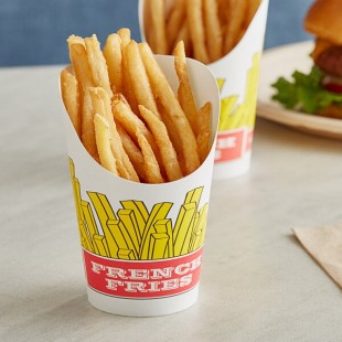 Choice Medium 12 oz. Paper Scoop Cup with Fry Design - 1,000/Case