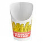 Choice Medium 12 oz. Paper Scoop Cup with Fry Design - 1,000/Case