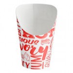 Choice Medium 12 oz. Paper Scoop Cup with Fry Design - 1,000/Case