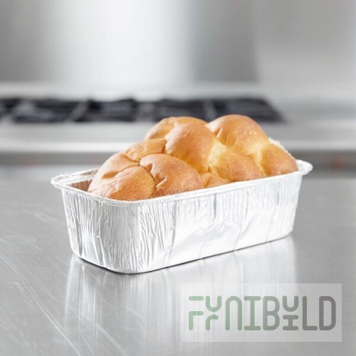 D&W 2 lb. Aluminum Foil Loaf Pan - 50/Pack