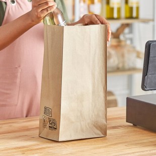 Duro 20 lb. Natural Kraft Paper Bag - 500/Bundle Duro 20 lb. Natural Kraft Paper Bag - 500/Bundle