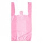 Choice 1/10 XS Size Pink Unprinted Embossed Medium-Duty Plastic T-Shirt Bag - 1,500/Case Choice 1/10 XS Size Pink Unprinted Embossed Medium-Duty Plastic T-Shirt Bag - 1,500/Case