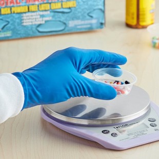 High Risk Latex Exam Gloves 15 Mil Extra Large - Blue - 500/Case