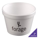 Dart 12SJ20 12 oz. White Customizable Foam Food Container - 500/Case